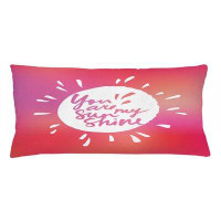 East Urban Home Ambesonne Saying Throw Pillow Cushion Cover, Vibrant Colour Sunshine Form With Blury Handwritten Saying