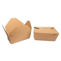 Prep & Savour Take Out Food Containers Microwaveable Kraft Brown Take Out Boxes, Leak And Grease Resistant Food Containe