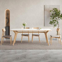 Orren Ellis Sintered stone dining table and chair rectangular
