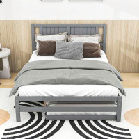 Red Barrel Studio Orbie Full Size Platform Bed with Adjustable Trundle