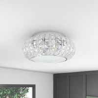 Mercer41 3-Light Modern Crystal Ceiling Light Fixture Flush Mount Ceiling Lights