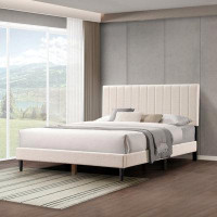 Ebern Designs Elegant Dove Tufted Queen Platform Bed In Pearl White - Luxurious Upholstered Design