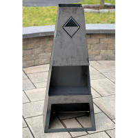 17 Stories Ember Max 47" Outdoor Mini Fireplace