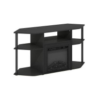 Wade Logan Beitske One-Piece TV Stand with Electric Fireplace Included