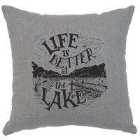 Trinx Life Is Better Linen Pillow