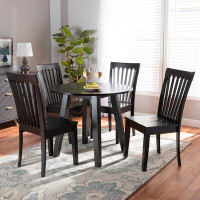 Red Barrel Studio Martarius Modern And Contemporary Dark Brown Finished Wood 5-Piece Dining Set