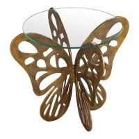 House of Hampton Jenalis Accent Table Gold