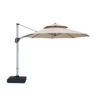 Arlmont & Co. Rontavius 118.11'' Octagonal Cantilever Umbrella With Base