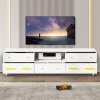 Mercer41 Modern TV Cabinet with Storage Space for 80 inch TVs
