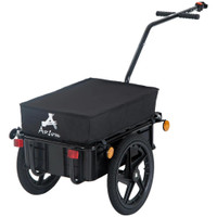 LUGGAGE CART STROLLER WAGON WITH DOUBLE WHEEL INTERNAL FRAME ENCLOSED BICYCLE CARGO TRAILER MULTI-FUNCTIONAL STEEL
