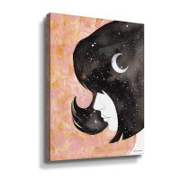 Mercer41 Moon In Her Hair Gallery Wrapped Floater-Framed Canvas