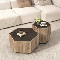 Union Rustic Cabren 2-Piece Coffee Table Set With Storage Drawer