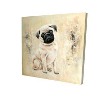 Made in Canada - Winston Porter 'Small Pug' Oil Painting Print on Wrapped Canvas