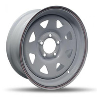 Boxed Trailer Wheel (White) (Cone Seat) 14x6 5 Hole On 4.5