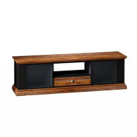 Millwood Pines Modern Design TV Stand With 2 Storage Cabinets And Drawer,TV Console Table Media Cabinet,For Living Room