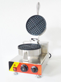Clearance ! 110V Electric Single Round Waffle Maker Iron Baker Machine (022251)