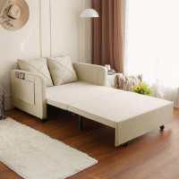 Bailongdoo Modern Linen LoveSeat with 2 Pillows and 2 Sides Pockets