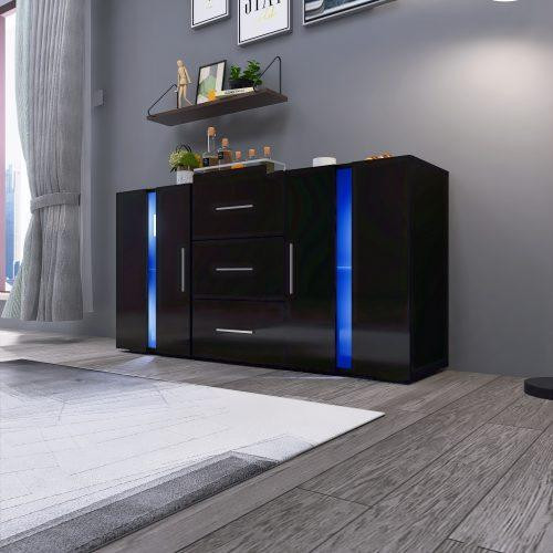 NEW MODERN HIGH GLOSS STORAGE CUPBOARD TV CABINET BUFFET in Other in Alberta - Image 2
