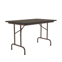 Correll, Inc. Melamine Top Folding Table in Walnut Finish