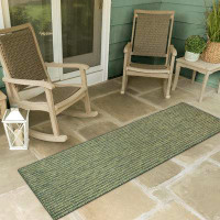 Sand & Stable™ Saldanha Striped Green Indoor / Outdoor Area Rug