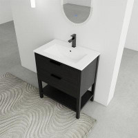 Ebern Designs 30 Inch Bathroom Vanity With Sink And 2 Soft Close Drawers