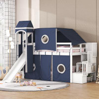 Harriet Bee Loft Bed with Tent and Tower
