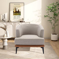 Wrought Studio 28.8" W Upholstered Accent Barrel Chair