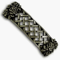 D. Lawless Hardware 3" Rose Trellis Pull Solid Pewter