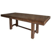 International Furniture Direct Mezcal 86" Solid Wood Trestle Dining Table