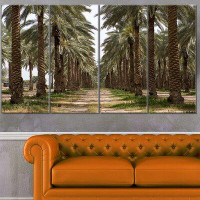 Made in Canada - Design Art 'Date Palm Plantation Photography' 4 Piece Photographic Print on Wrapped Canvas Set
