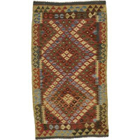 Isabelline One-of-a-Kind Doorfield Hand-Knotted Beige/Red 3'6" x 6'5" Runner Wool Area Rug