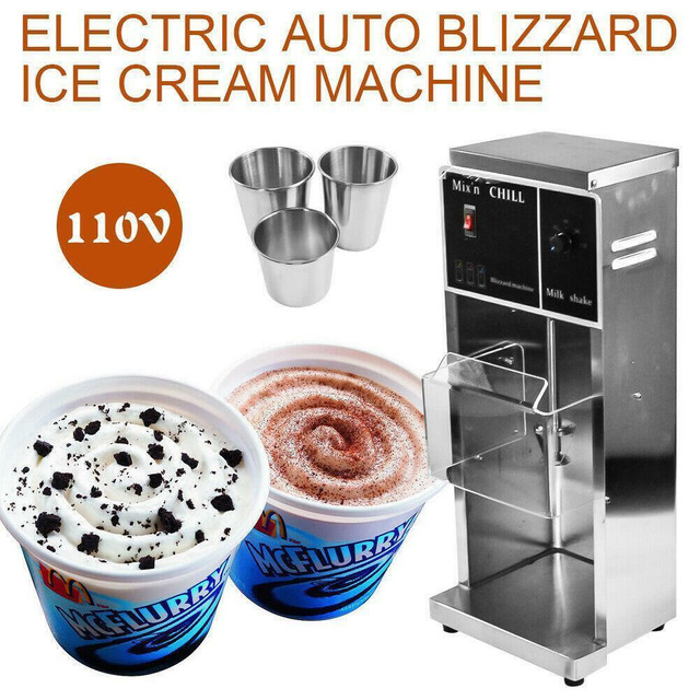 110V Electric Auto Ice Cream Machine Maker Shaker Blender Mixer Blizzard - BRAND NEW - FREE SHIPPING in Other Business & Industrial