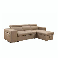 Latitude Run® Reversible Sectional Sofa With Storage Chaise And 2 Stools-33.5" H x 102.75" W x 68.75" D