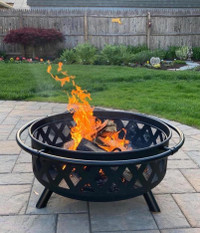 Outdoor Fireplace Patio Furniture Firepit Backyard Garden Fire Pit Set
