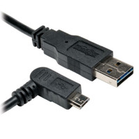 TRIPP LITE 3-Feet USB 2.0 Universal Reversible Cable A to Right 5-Pin Micro B, Black (UR050-003-RAB)