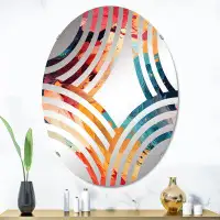 Design Art Artistic Pastel Colors Abstract Expression - Baptist Fan Decorative Mirror Oval