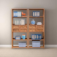 RARLON 77.95" H x 61.41" W Solid Wood Standard Bookcase