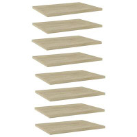Ebern Designs Bookshelf Boards 8 Pcs Sonoma Oak 15.7"X11.8"X0.6" Engineered Wood
