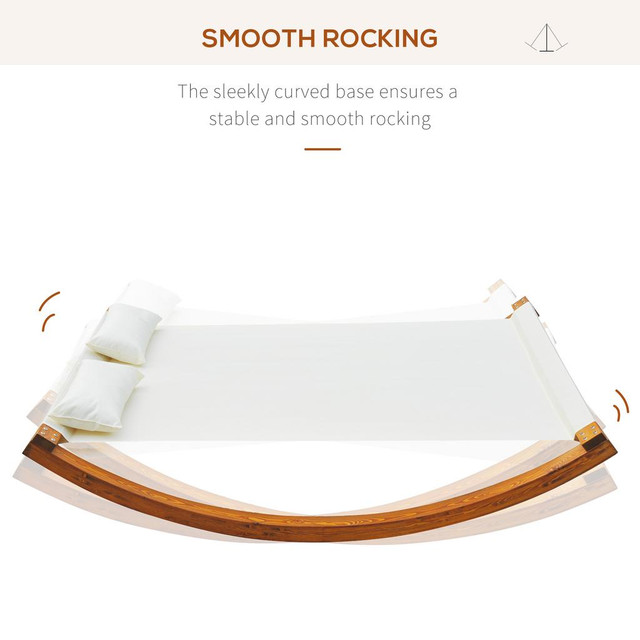 Swing Lounge 81.5" x 59" x 15.75" White in Patio & Garden Furniture - Image 4