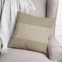 Corrigan Studio Grey Wicker Pattern Throw Pillow