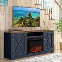 Laurel Foundry Modern Farmhouse Kieran TV Stand for TVs up to 78" with Fireplace Included