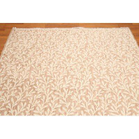 Isabelline 6'x9' Taupe Brown Beige, Grey Colour Hand-Knotted Oriental Wool Transitional Oriental Rug