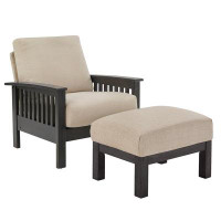 Three Posts Encinal 32.5" Wide Armchair and Ottoman