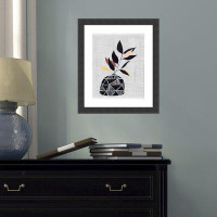 George Oliver 'Decorated Vase with Plant IV' by Melissa Wang - Picture Frame Print on Paper