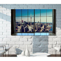 Made in Canada - Picture Perfect International 'Downtown Toronto During the Day Window' Photographic Print on Wrapped Ca