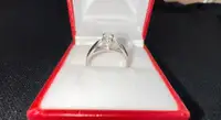 #446 - 14k White Gold, .15 Carat VS2 Diamond Engagement Ring, Size 5 1/4