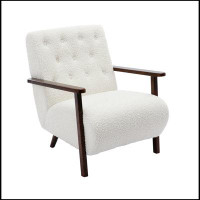 George Oliver Wood Frame Armchair,Modern Accent Chair Lounge Chair For Living Room