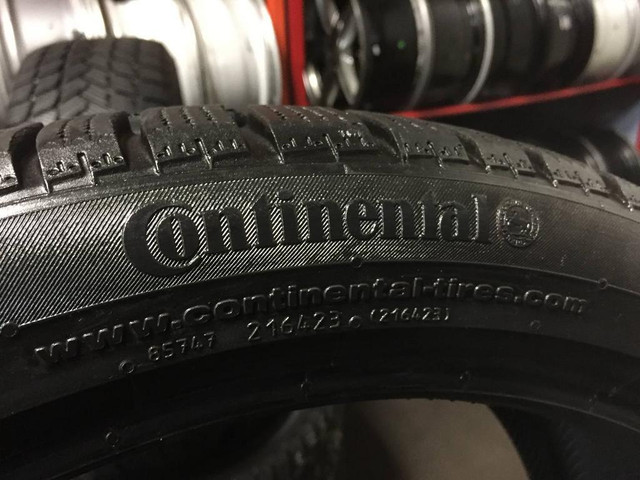 19 inch STAGGERED SET OF 4 USED WINTER TIRES 235/40R19 265/35R19 CONTINENTAL CONTIWINTERCONTACT TS830P TREAD LIFE 95% in Tires & Rims in Toronto (GTA) - Image 2