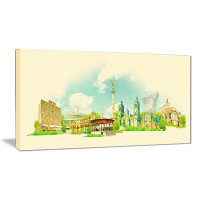 Made in Canada - East Urban Home Mexico City Panoramic View - Wrapped Canvas Print