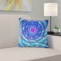 The Twillery Co. Corwin Abstract Mysterious Psychedelic Fractal Pattern Pillow